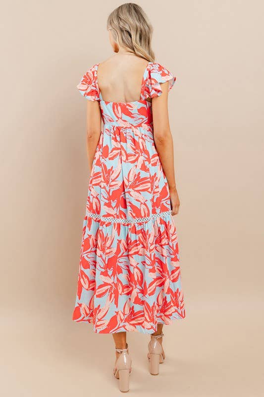 Paisley Printed Midi Dress