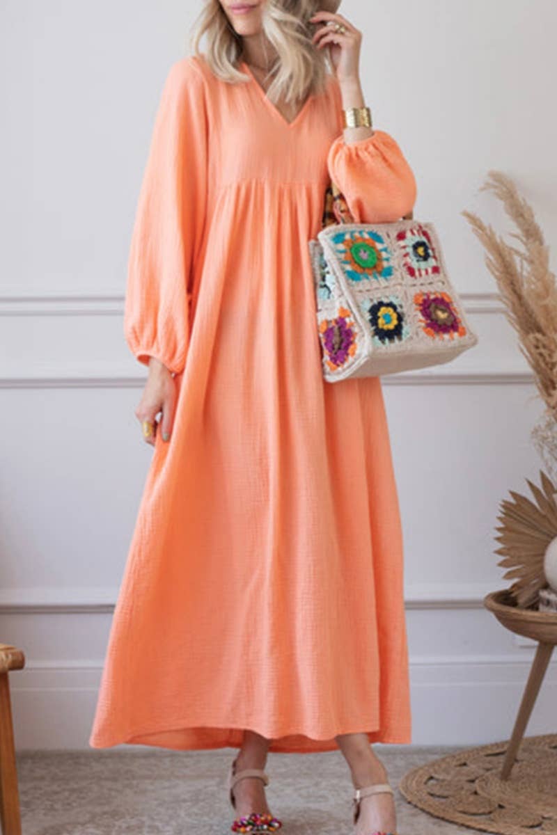 Autumn Long Sleeve Maxi Dress
