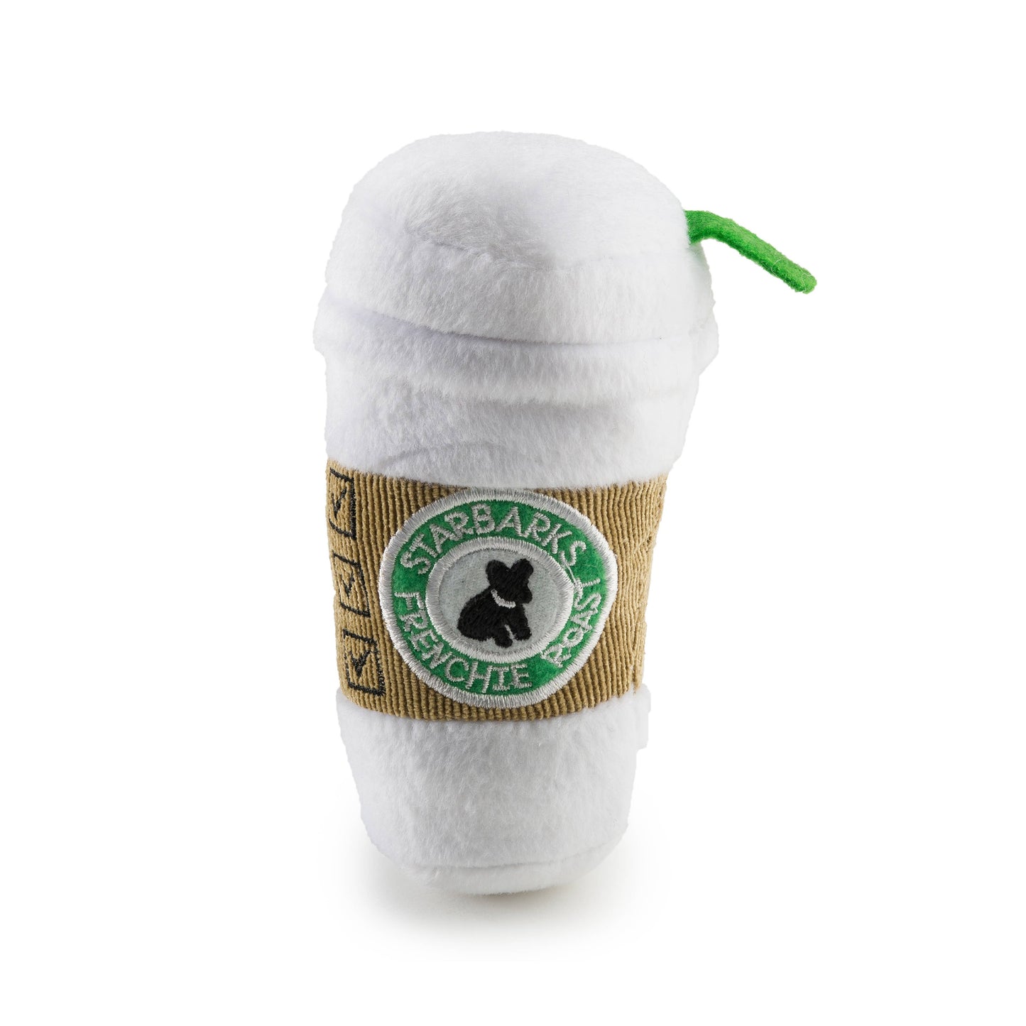Starbarks Coffee Cup W/ Lid Squeaker Dog Toy Large