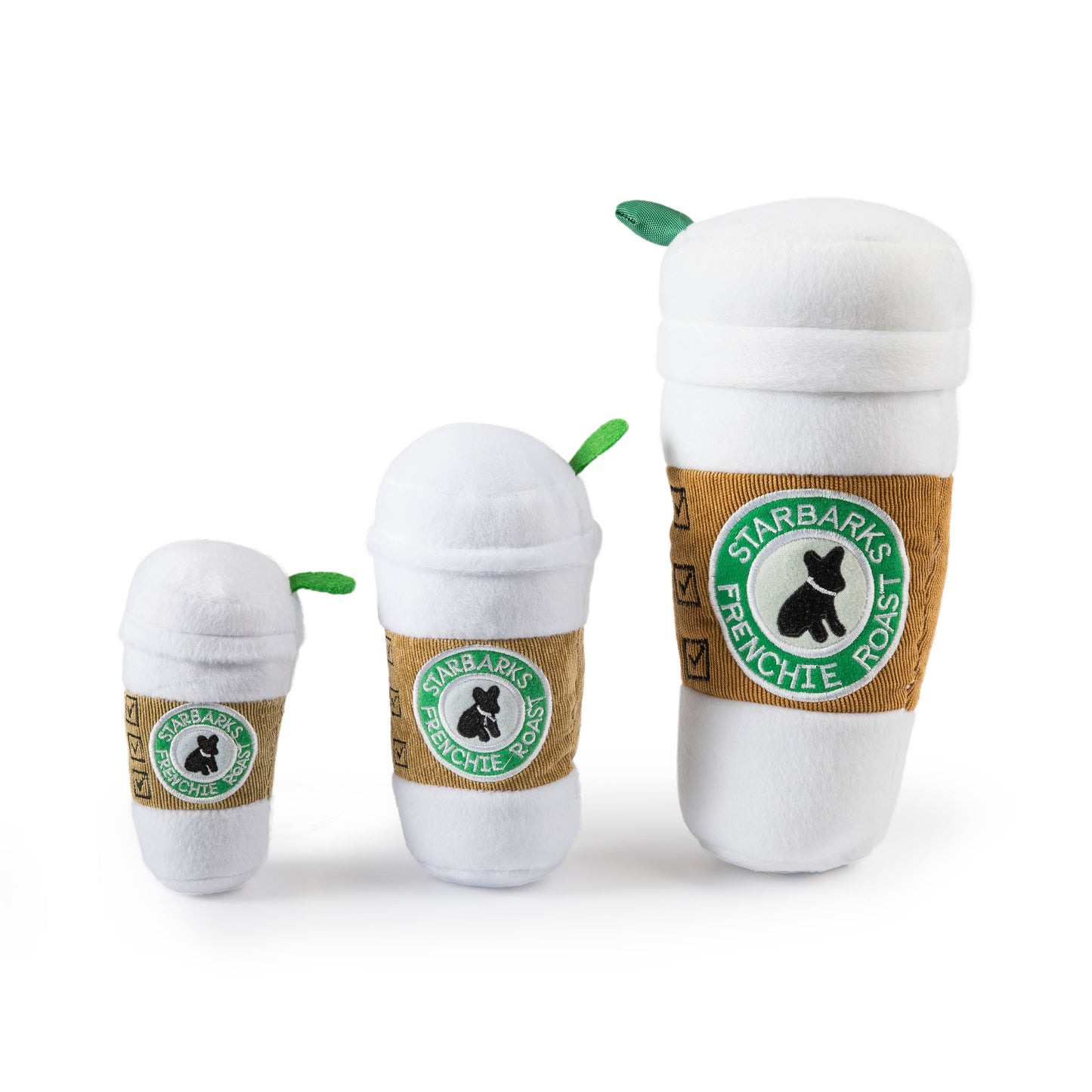 Starbarks Coffee Cup W/ Lid Squeaker Dog Toy Large