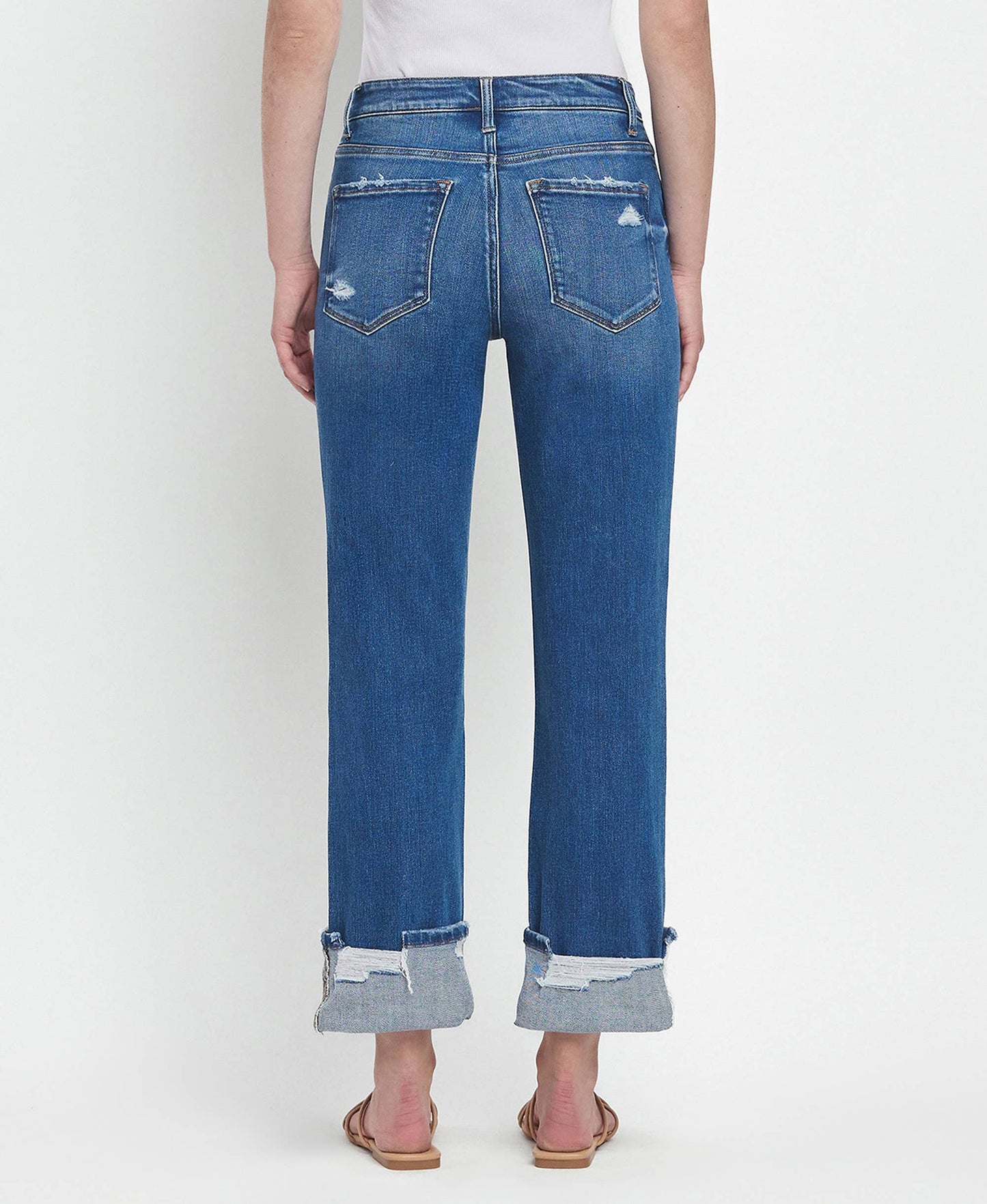 Clara Cuffed Straight Jeans