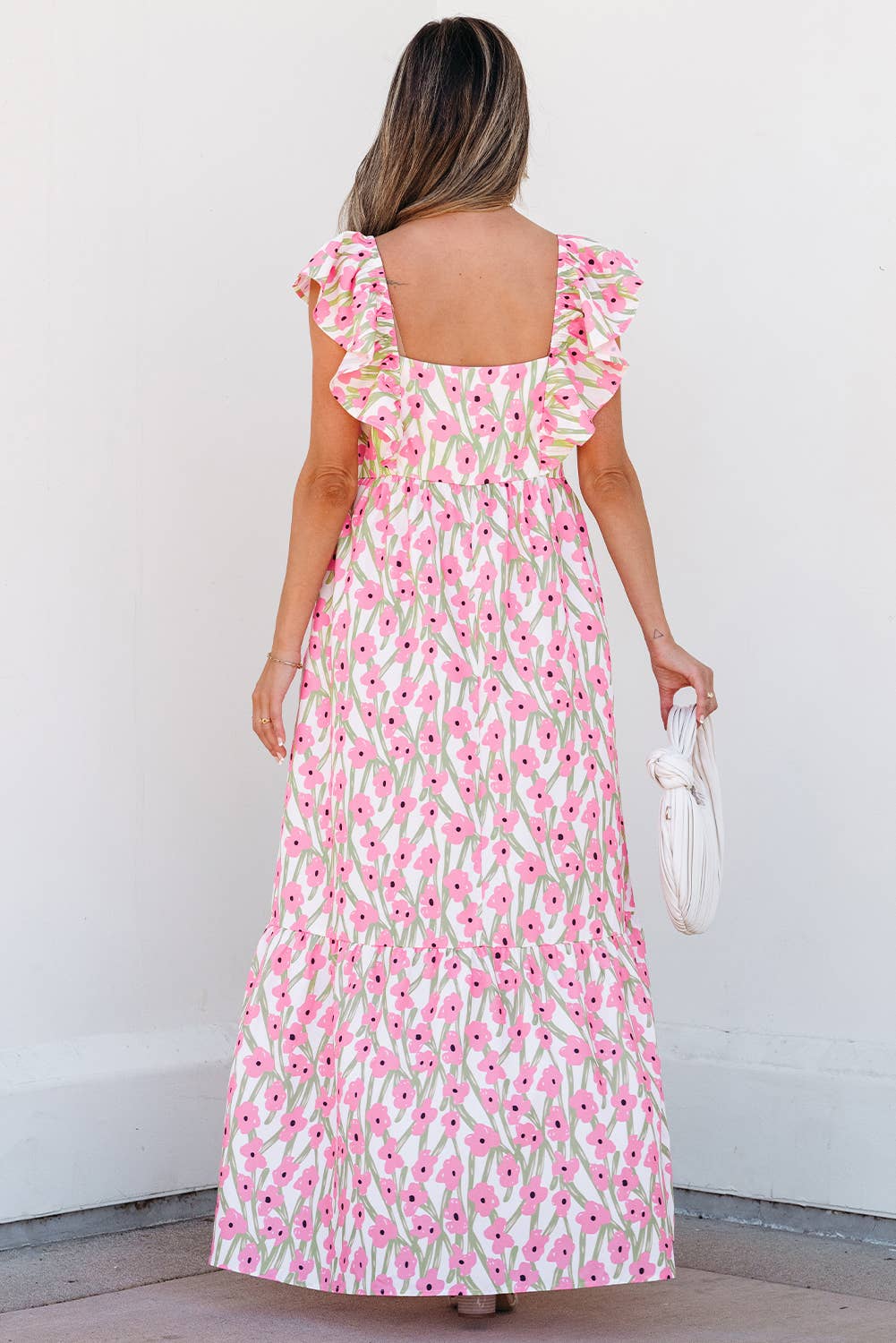 Francie Floral Ruffle Strap Maxi Dress