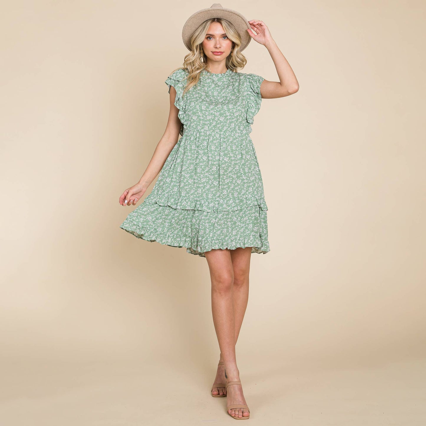 Remmie Ruffled Sleeve Dress