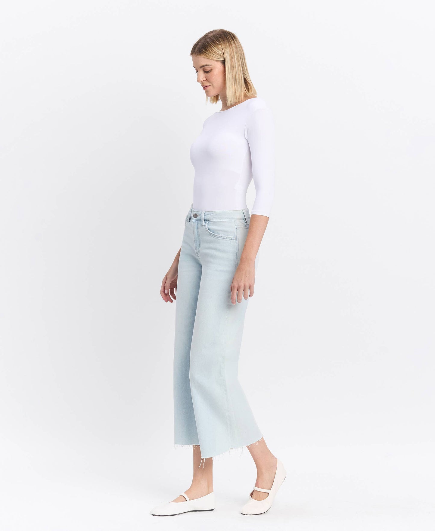 Henley High Rise Wide Leg Jeans