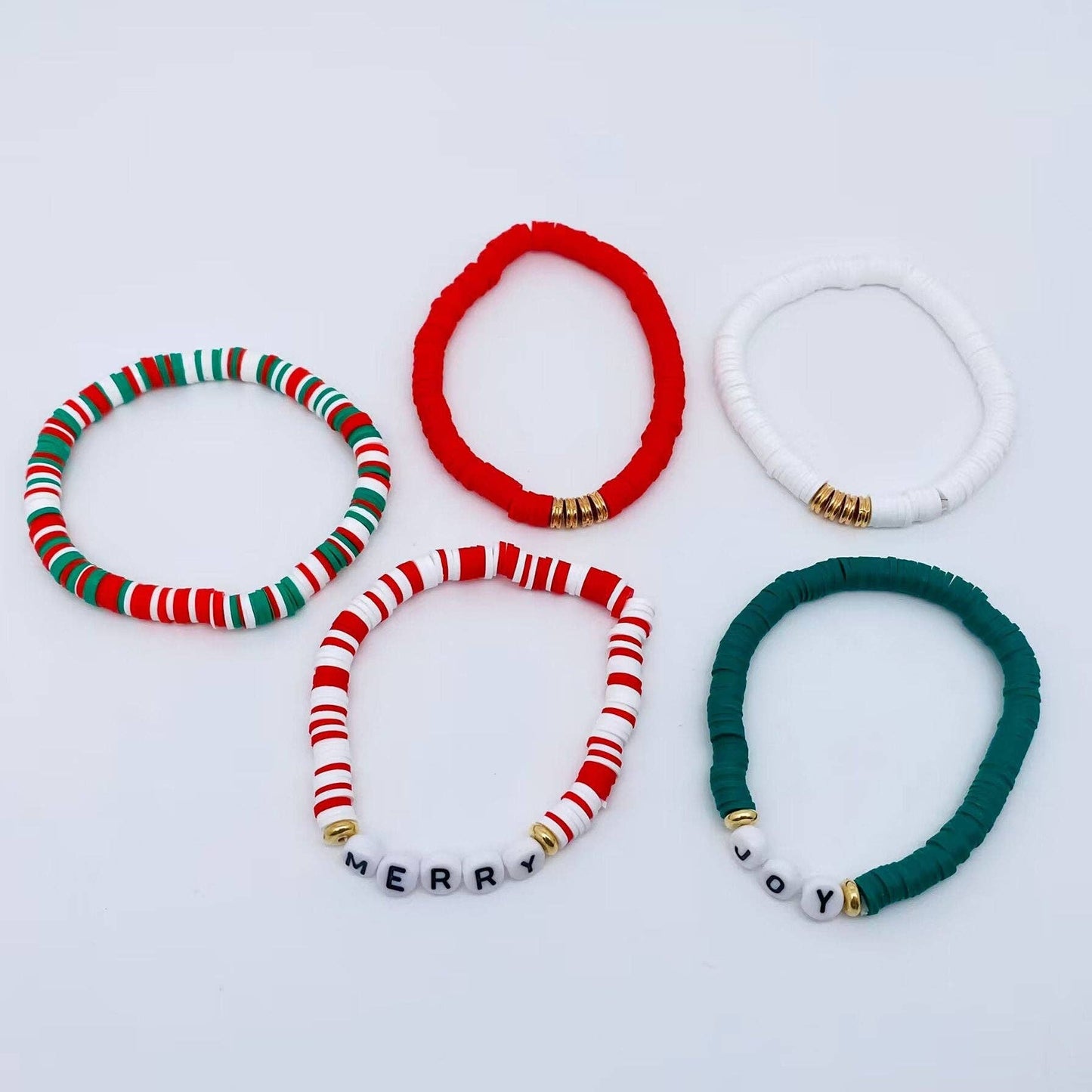Christmas Beaded Bracelet Set