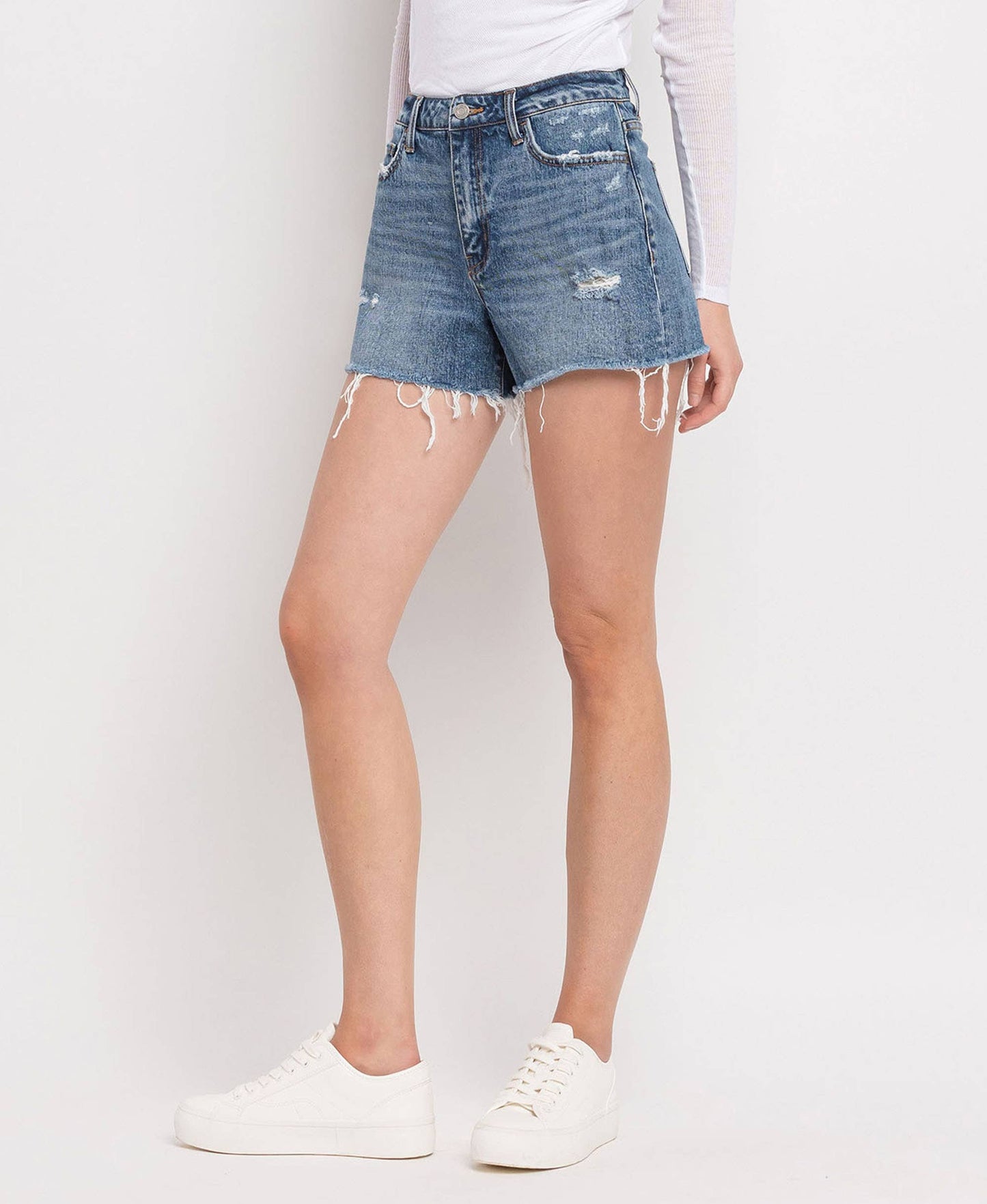 Sally Super High Rise Denim Shorts