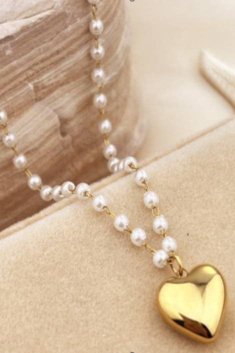 Gold Tarnish Free Heart Necklace