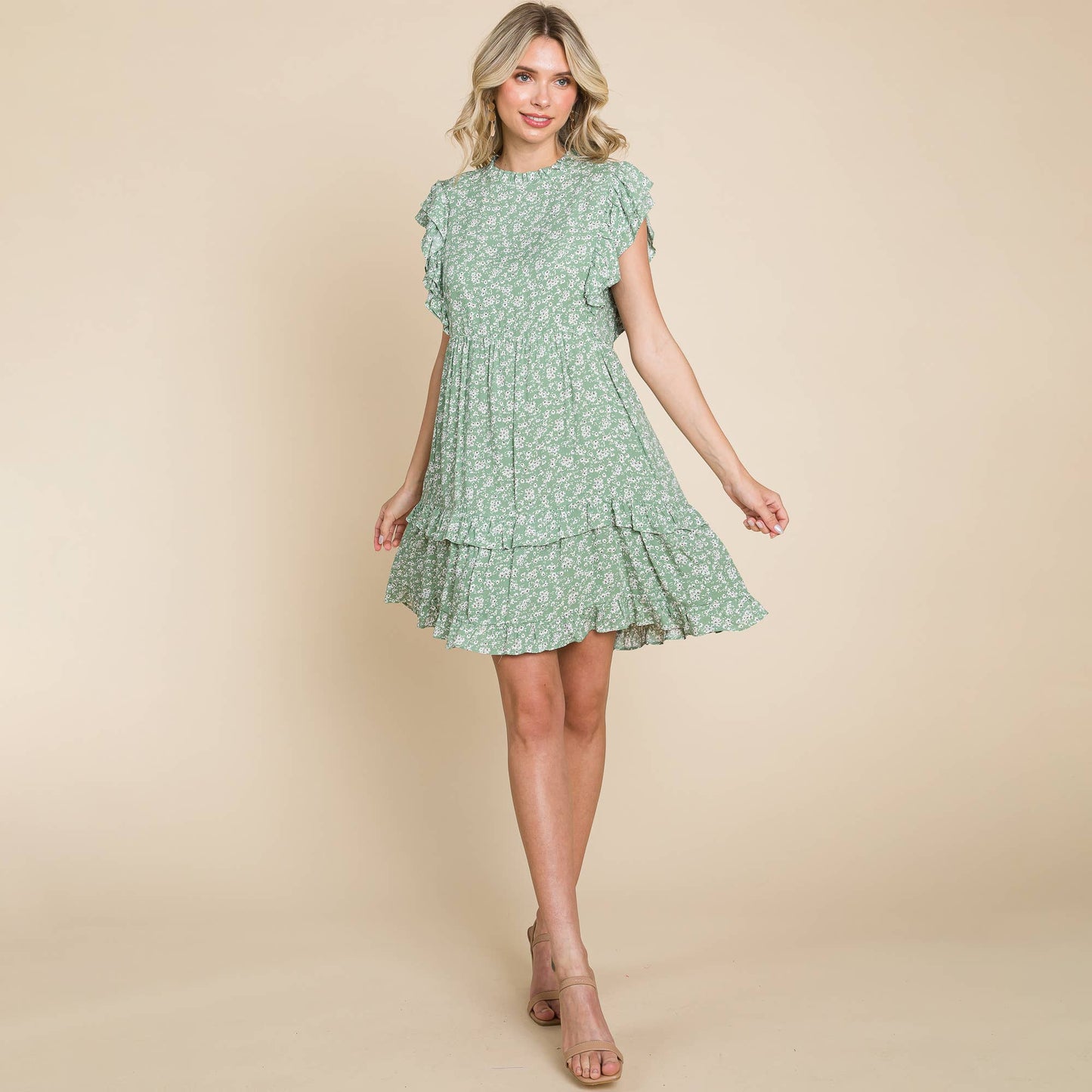 Remmie Ruffled Sleeve Dress