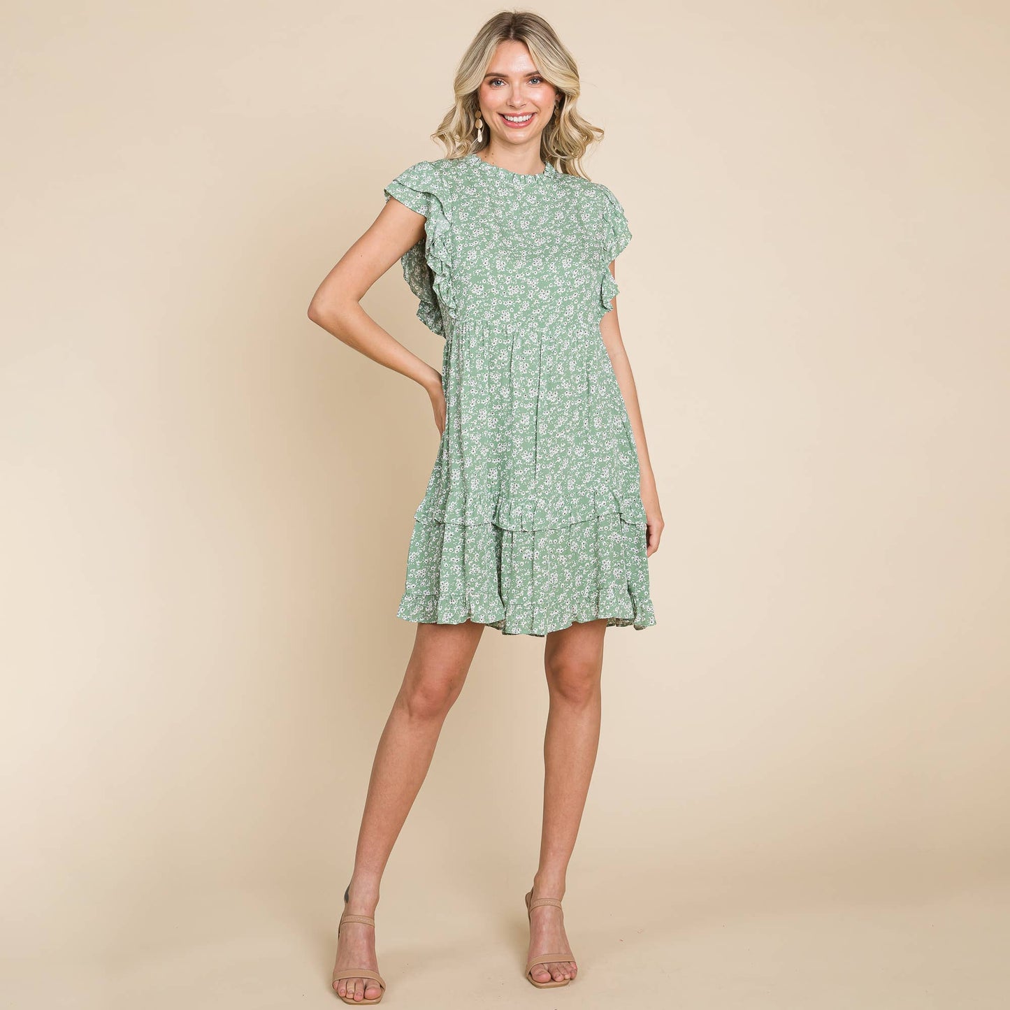 Remmie Ruffled Sleeve Dress