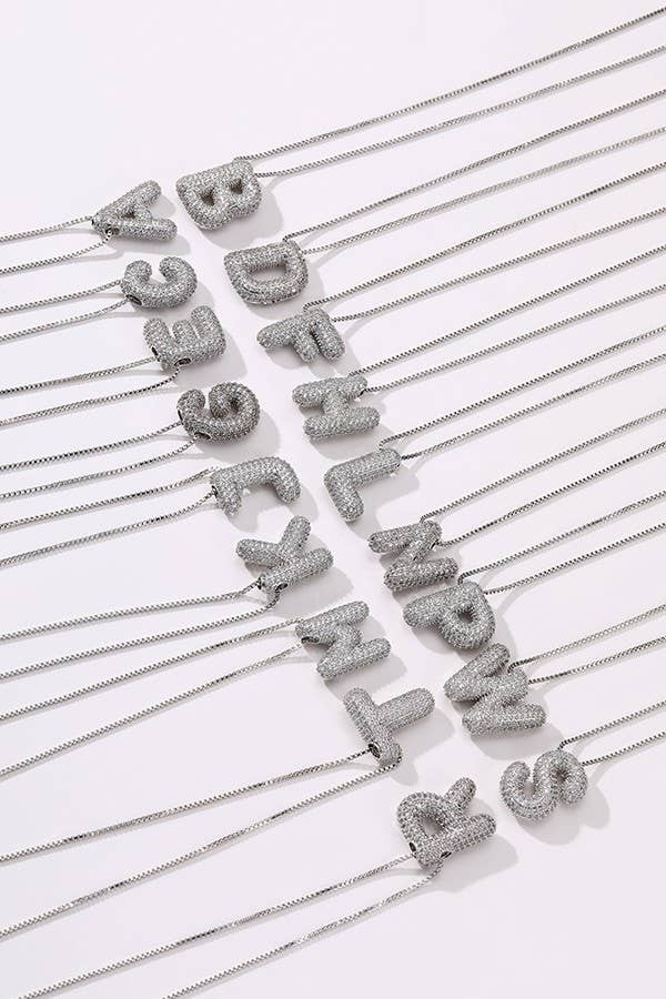 Initial Bubble Balloon Necklace