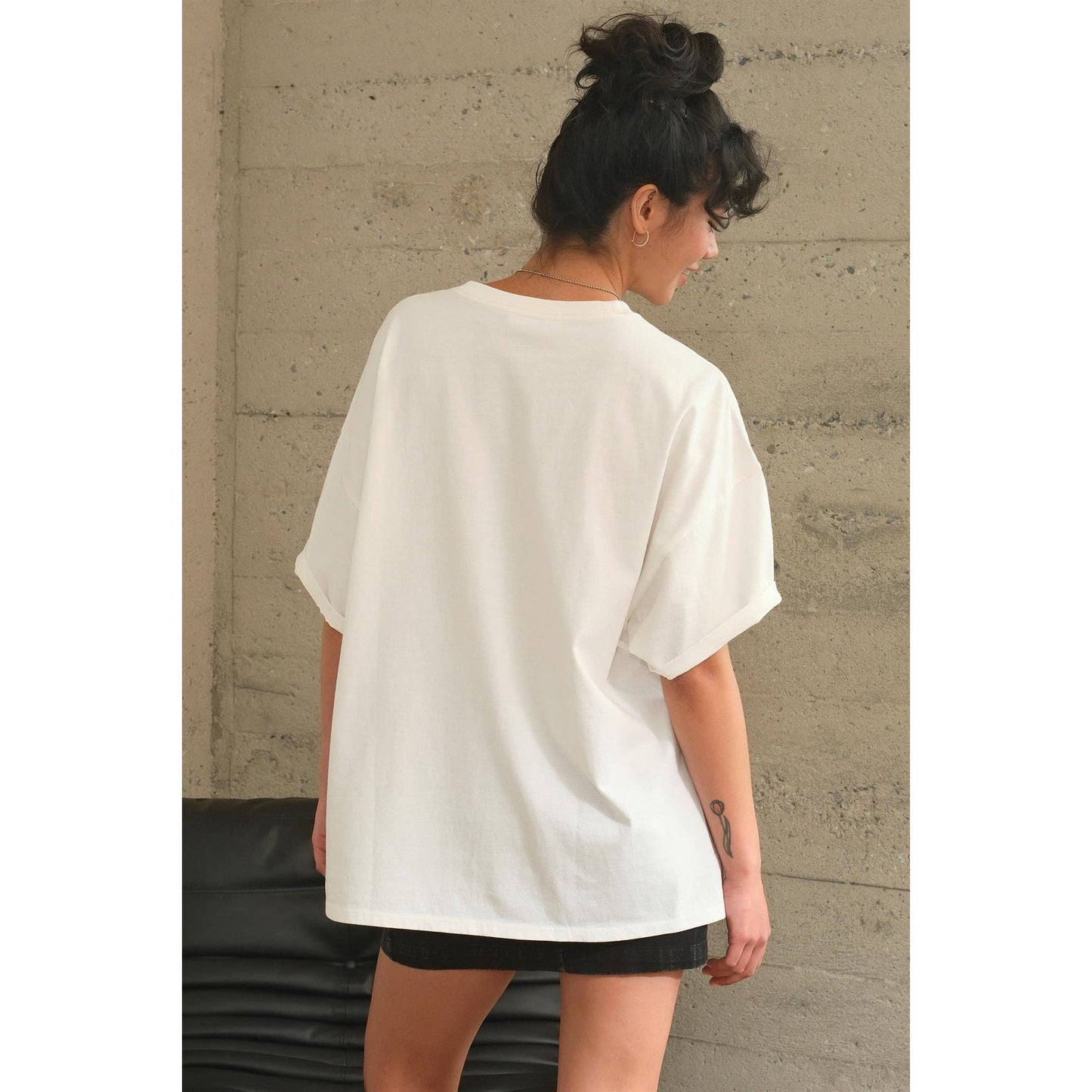 Danna Distressed Oversized Tee