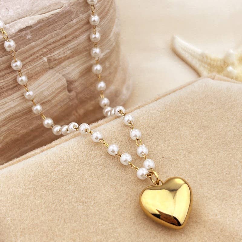 Gold Tarnish Free Heart Necklace