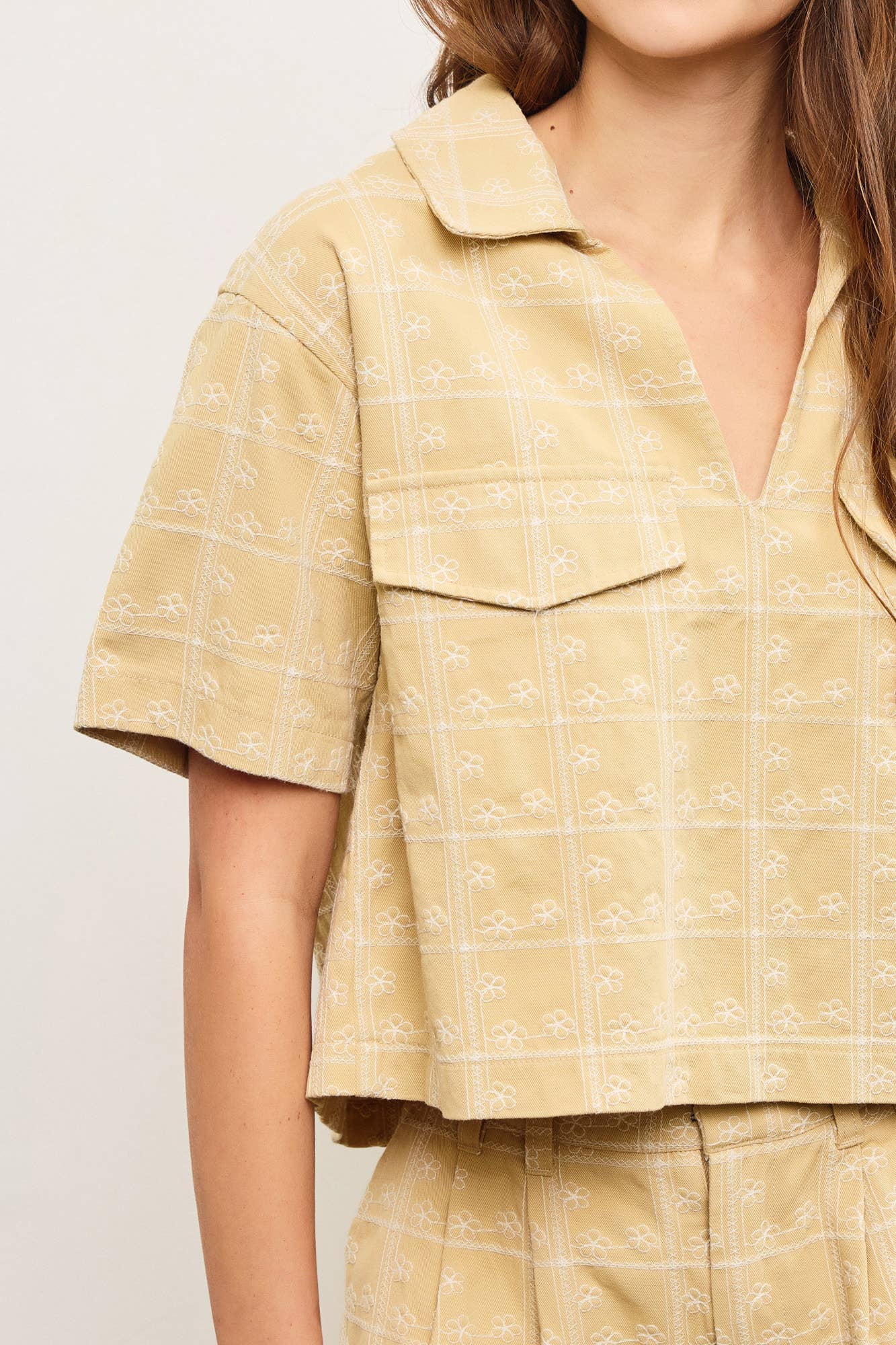 Freida Front Flap Short Sleeve Shirt