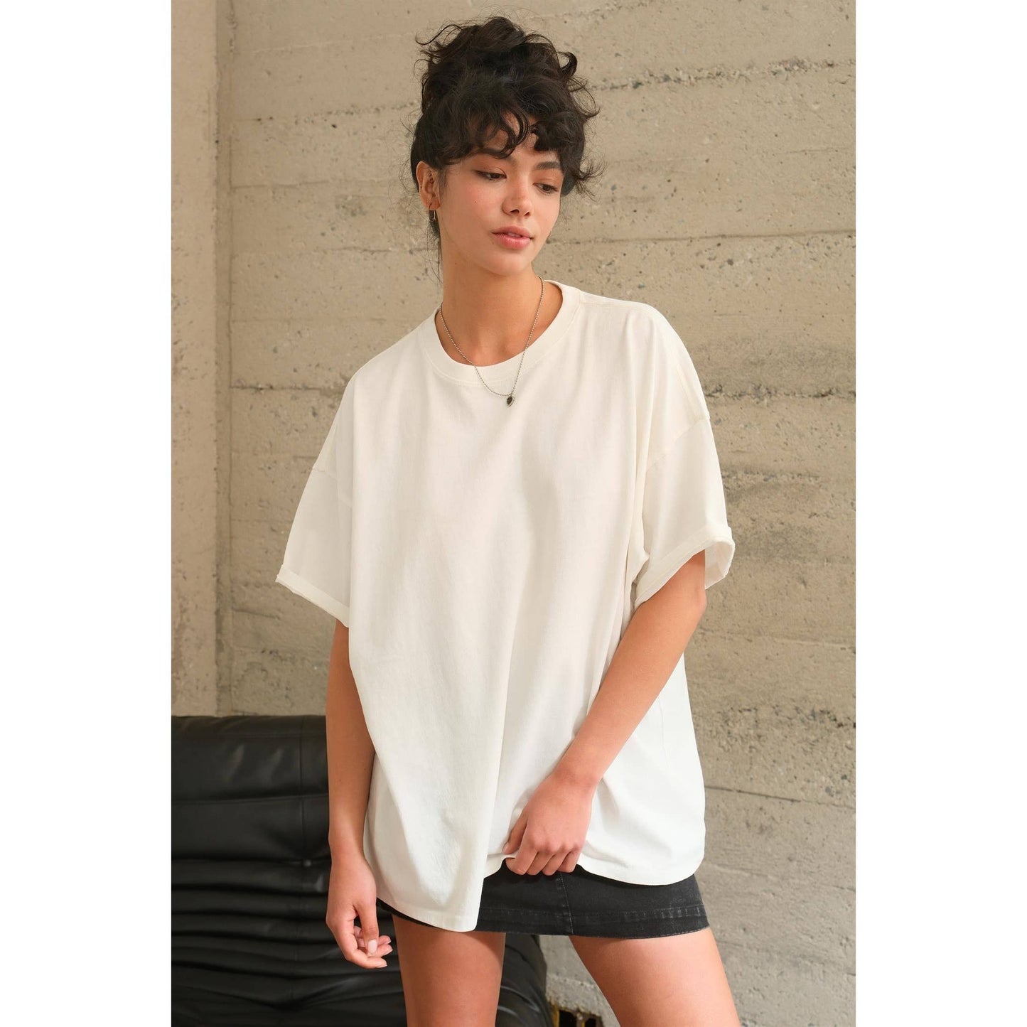 Danna Distressed Oversized Tee