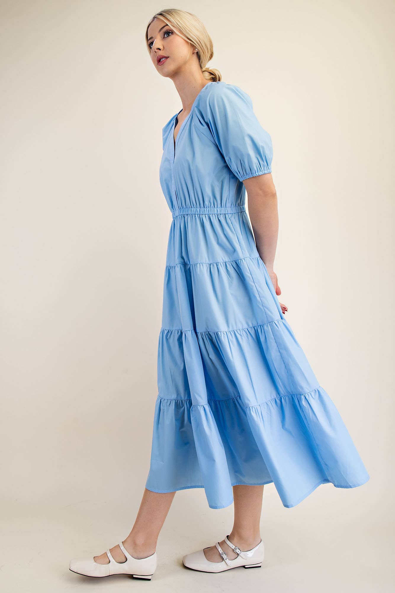Paloma Puff Sleeve Tiered Maxi Dress