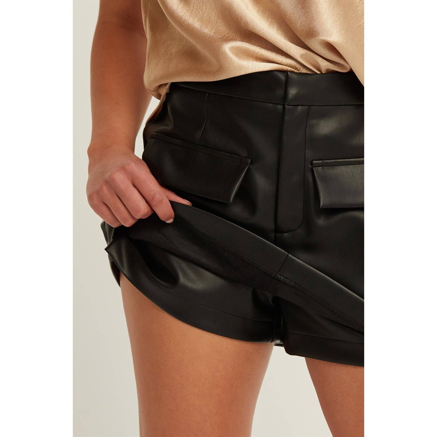 Lindsey Leather Skort