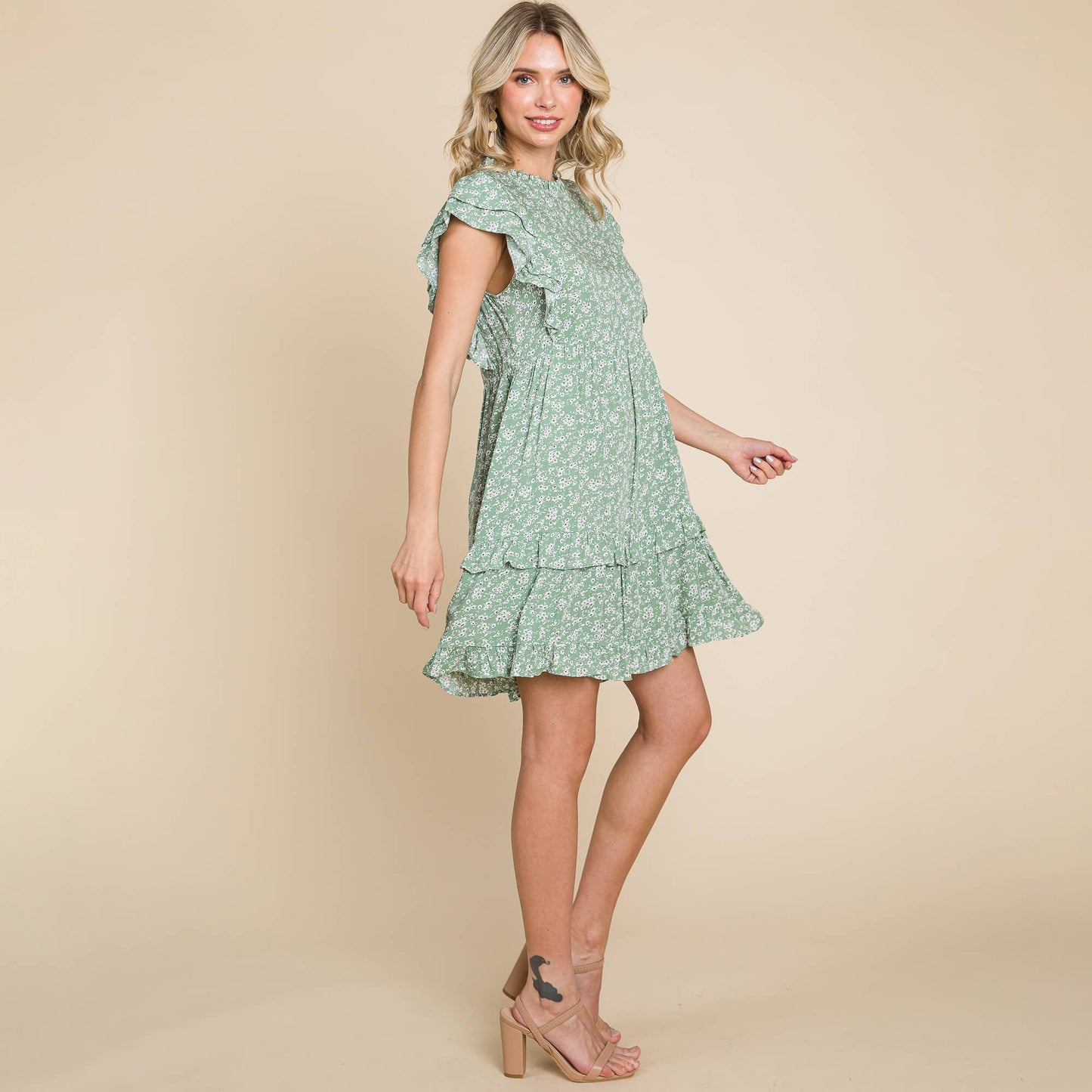 Remmie Ruffled Sleeve Dress