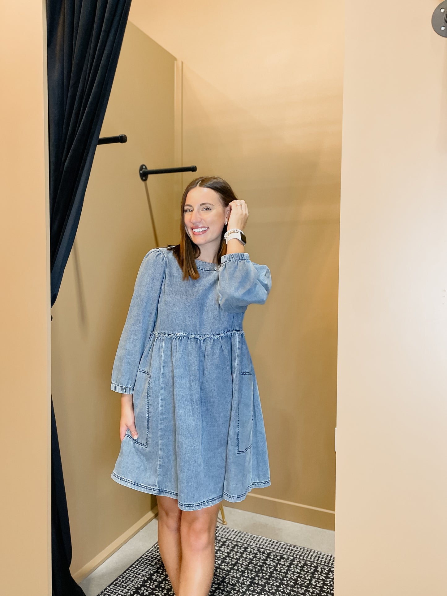 Whitney Washed Denim Mini Dress