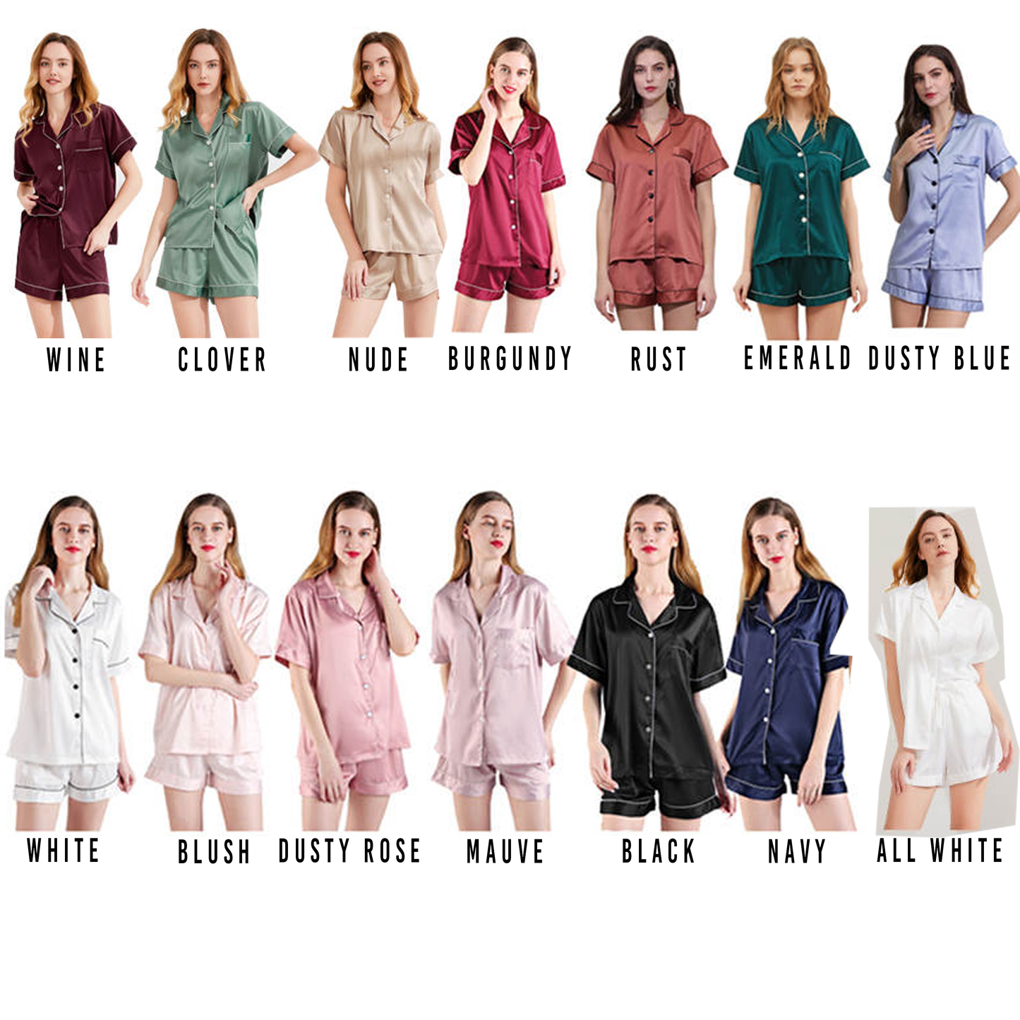 Bridesmaid Pajamas, Sorority Pajamas, Pajama Sets, PJ Sets: Nude / Small