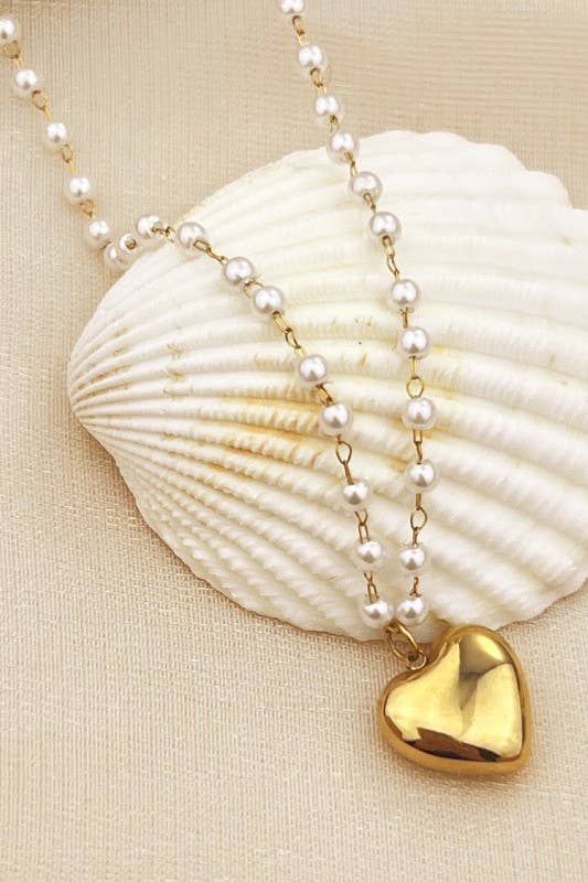 Gold Tarnish Free Heart Necklace