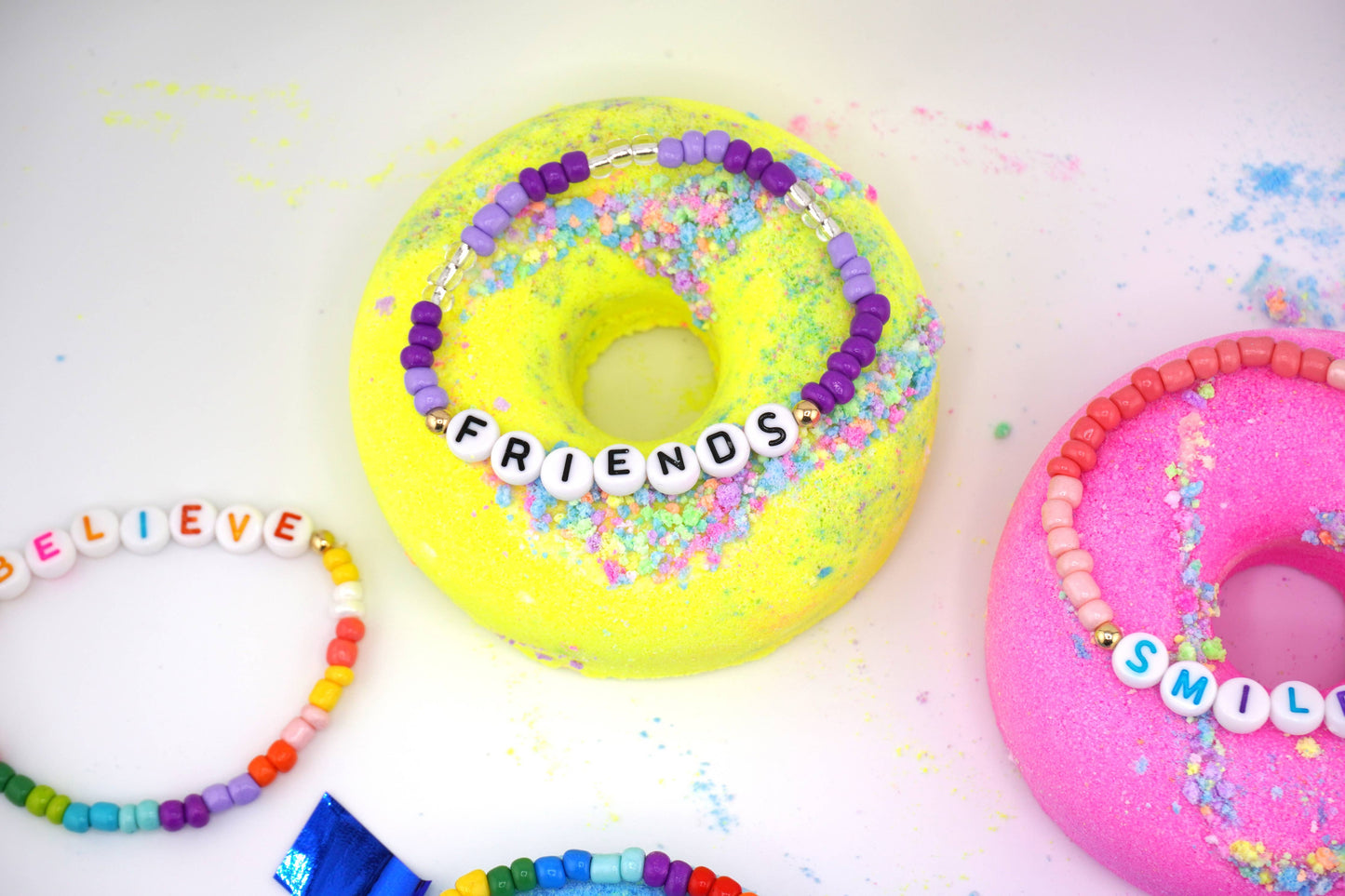 Donut Bath Bomb + Bracelet Pack | Yellow