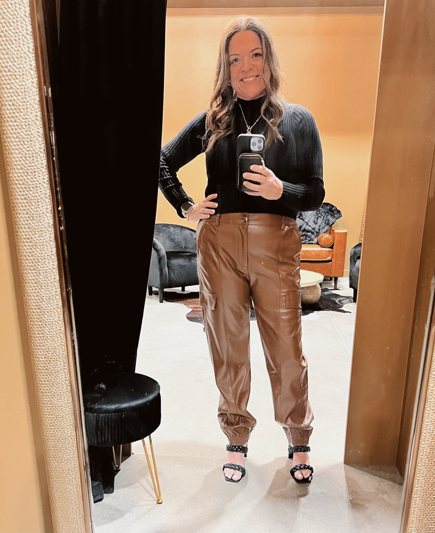 Priscilla PU Cargo Pants