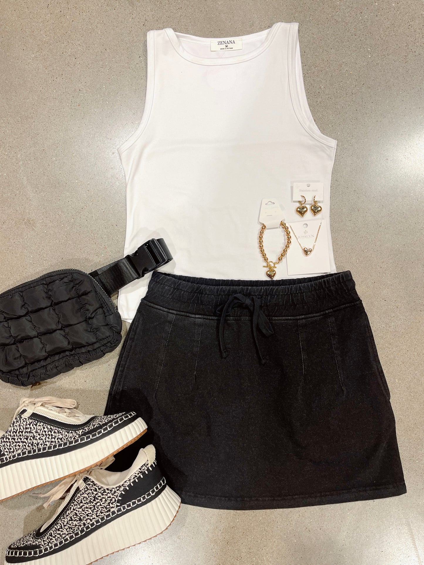 Ciara Cotton Blend Mini Skort