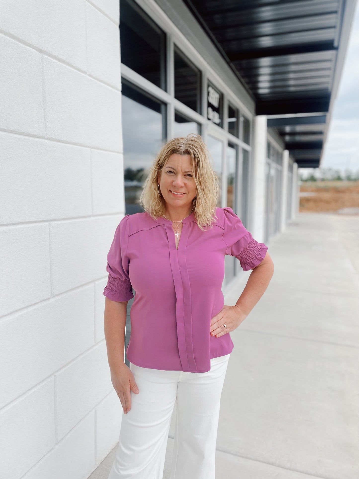 Bethany Bubble Sleeve Blouse