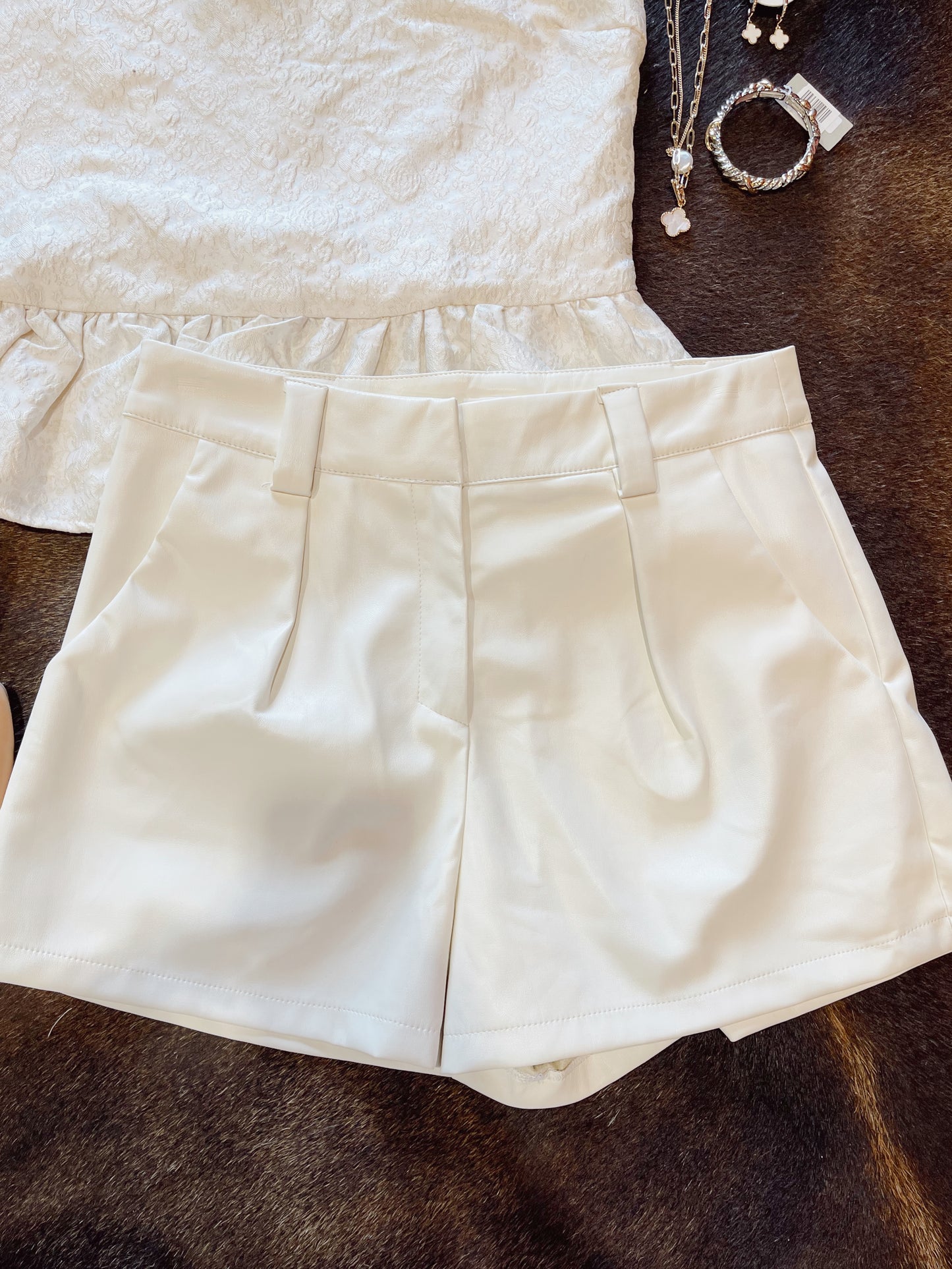 Leah Leather Shorts