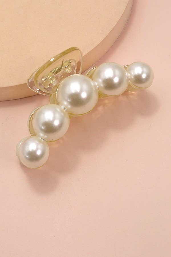Pearl Hair Claw Clips