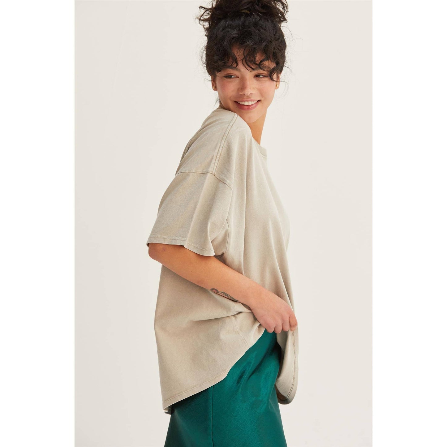 Danna Distressed Oversized Tee