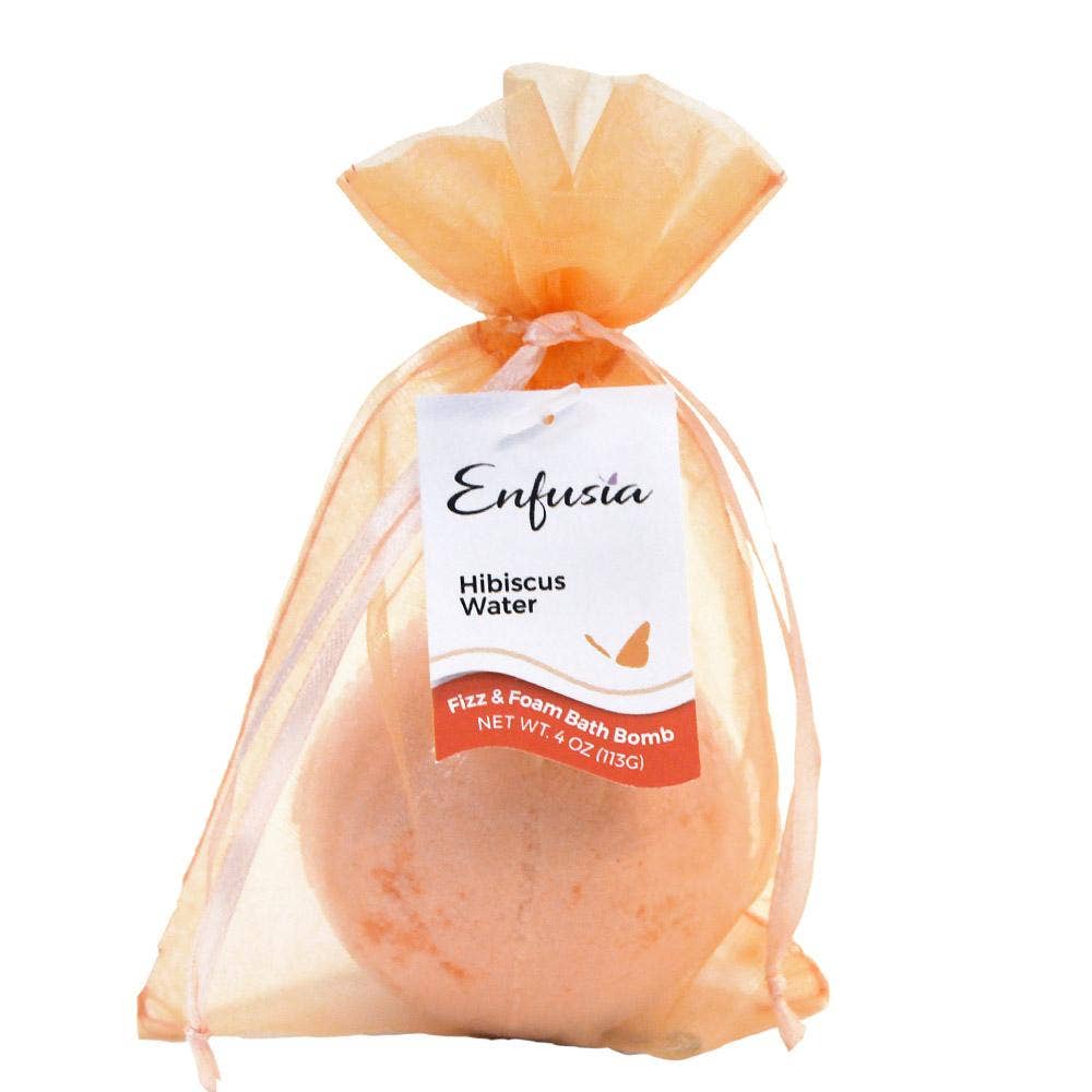 Mini Fizz and Foam Bath Bomb - Hibiscus Water 4oz