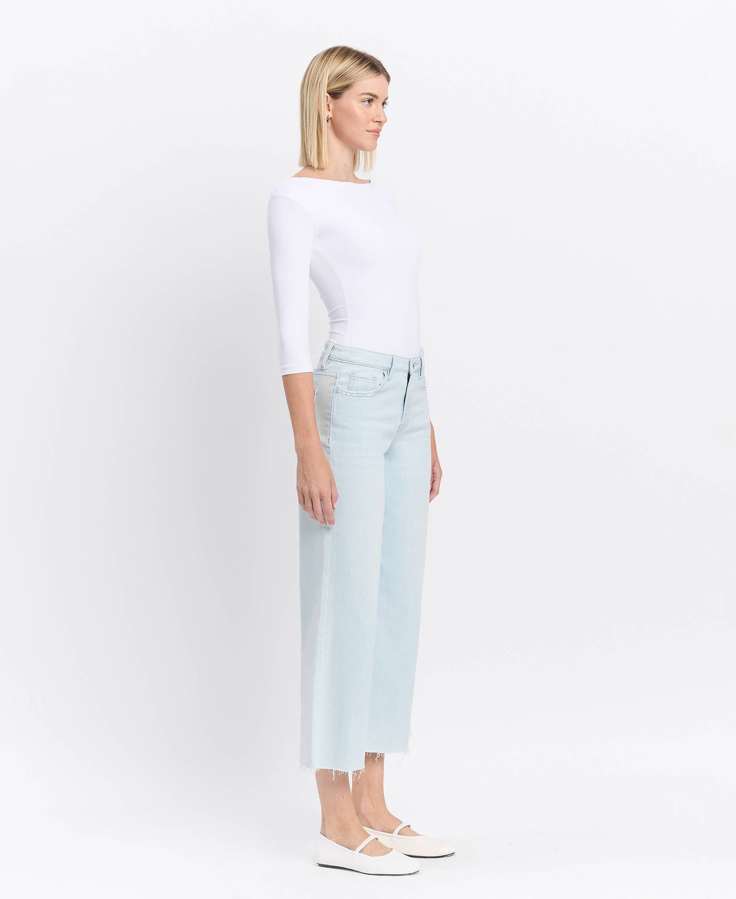 Henley High Rise Wide Leg Jeans