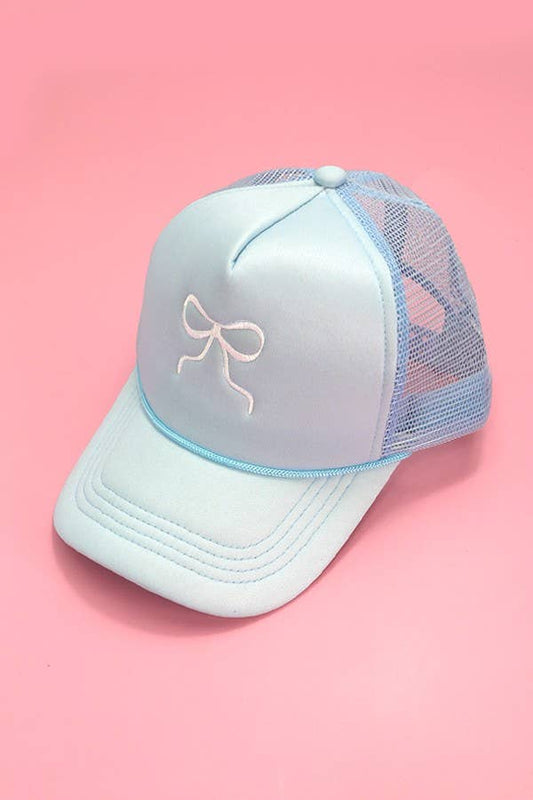 Embroidery Bow Trucker Hat