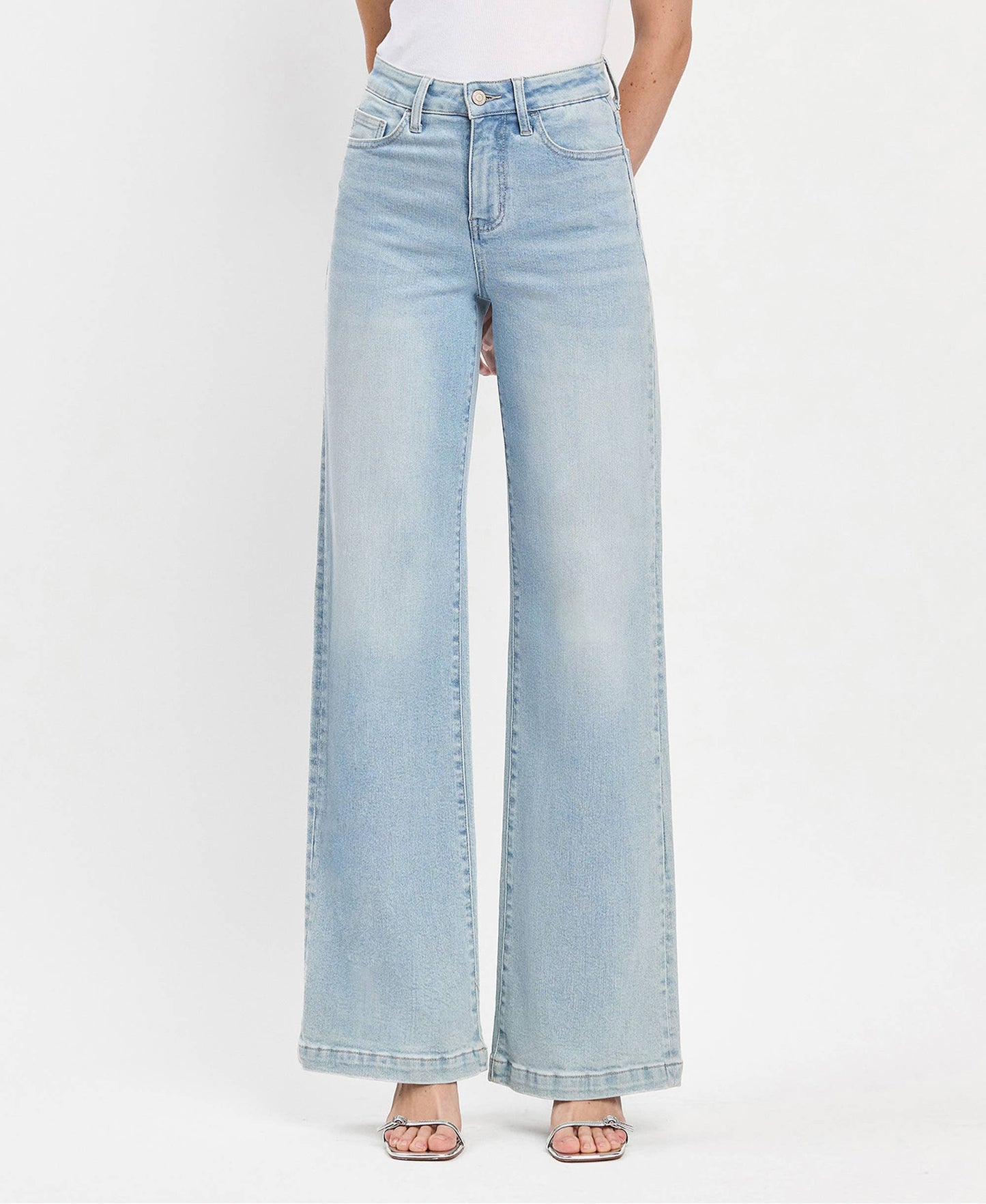 Hattie High Rise Full Length Wide Leg Jeans