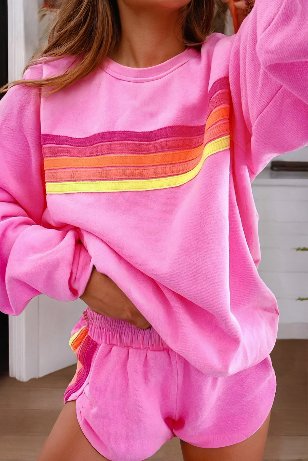 Lainey Long Sleeve Top and Shorts Set
