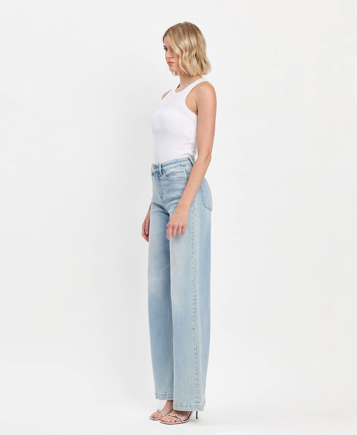 Hattie High Rise Full Length Wide Leg Jeans