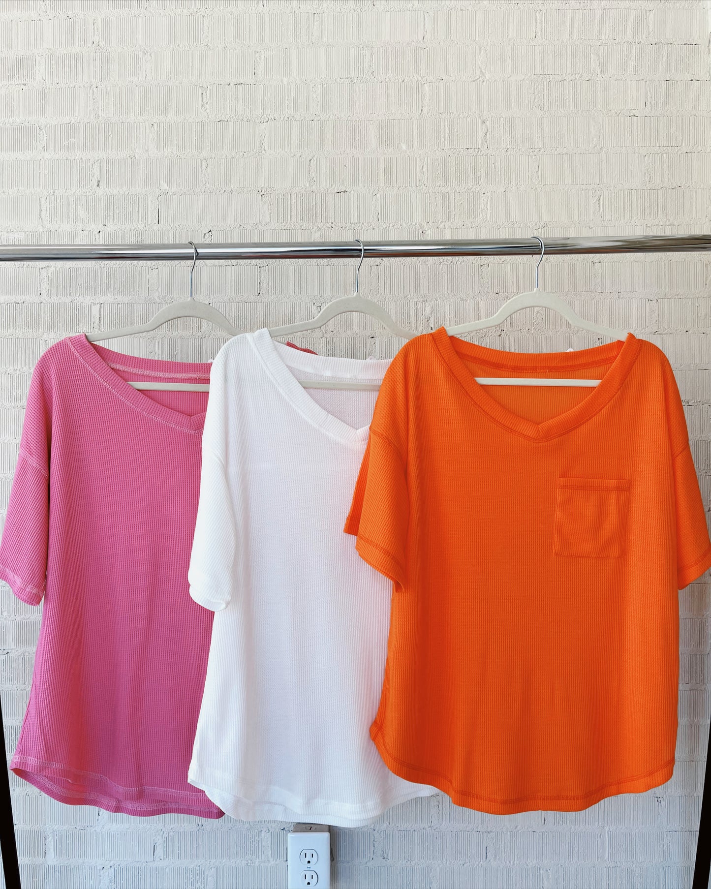 Polly Plain Waffle Knit Oversize Top