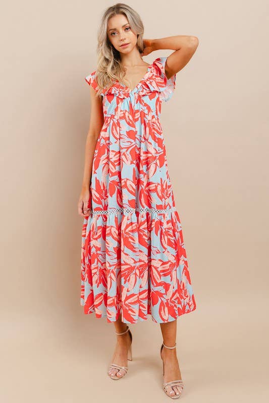 Paisley Printed Midi Dress