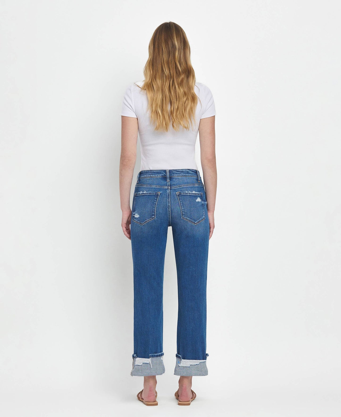 Clara Cuffed Straight Jeans