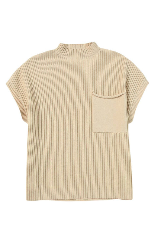 Rachel Ribbed Short Sleeve Sweater