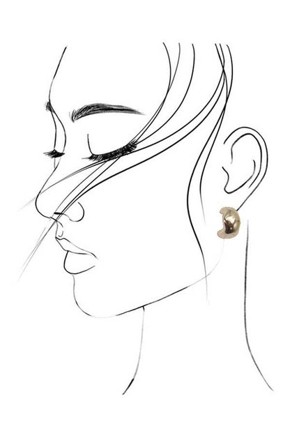 Gold Bubbly Mini Huge Hoop Trio Earring Set