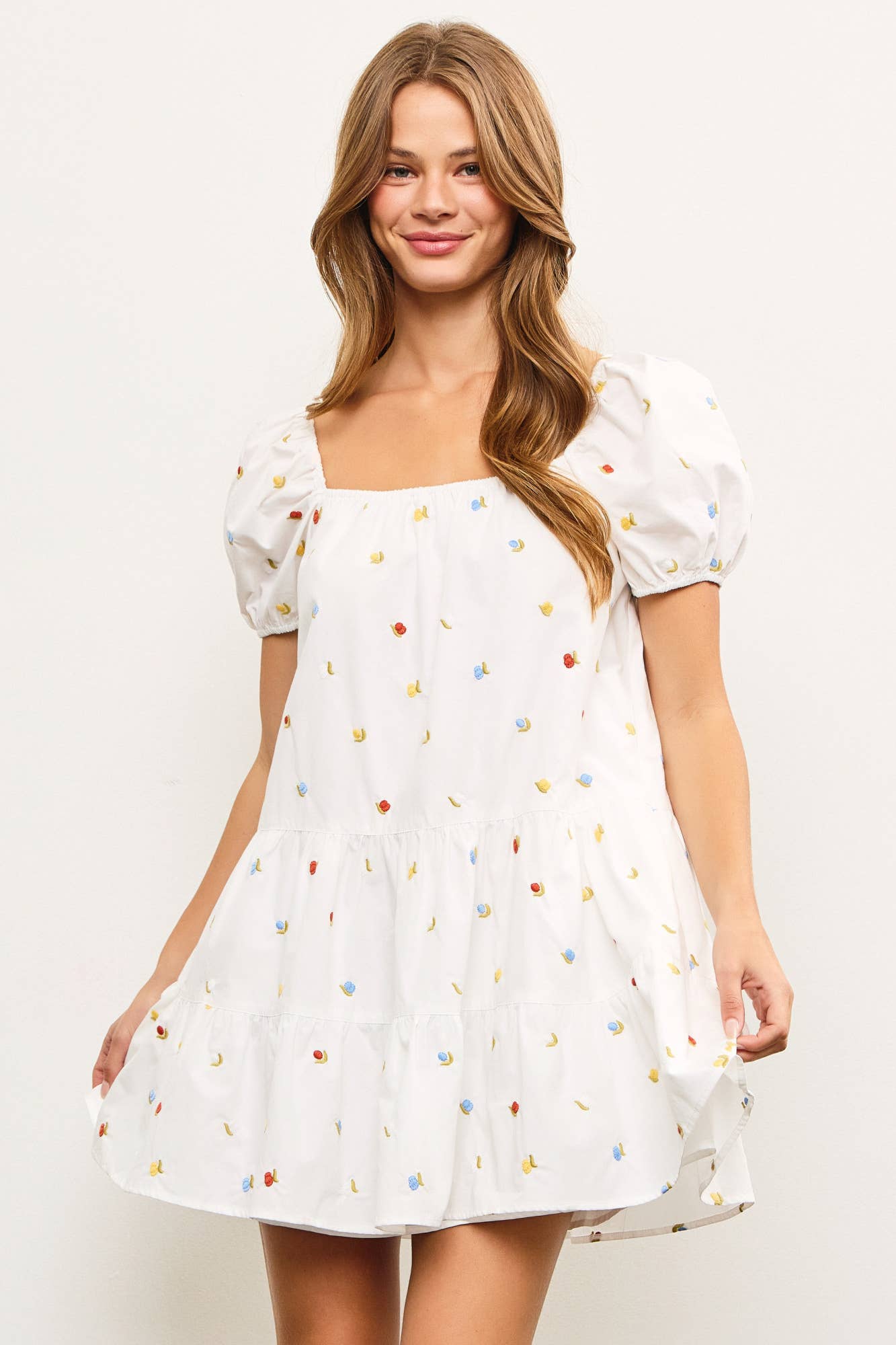 Posey Puff Short Sleeve Dress
