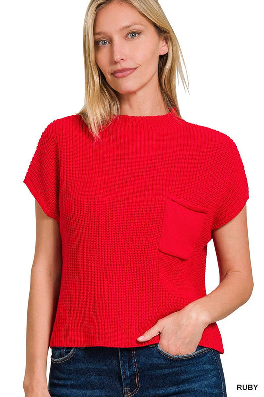 Malley Mock Neck Crop Sweater