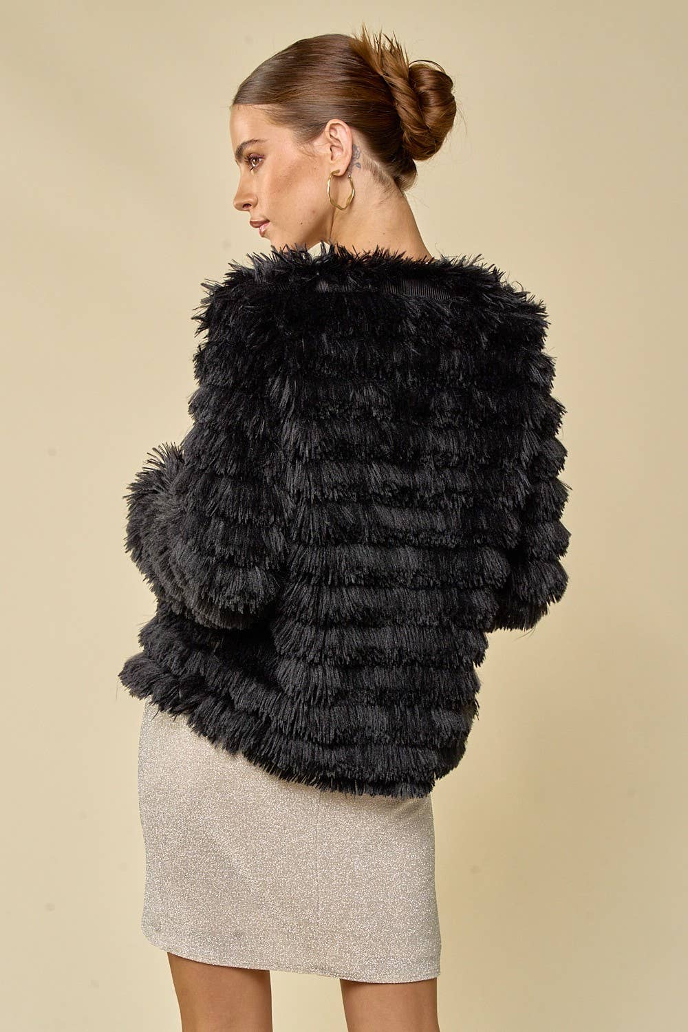 Foley Faux Fur Open Front Jacket