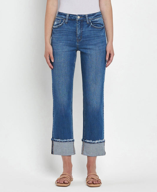 Clara Cuffed Straight Jeans