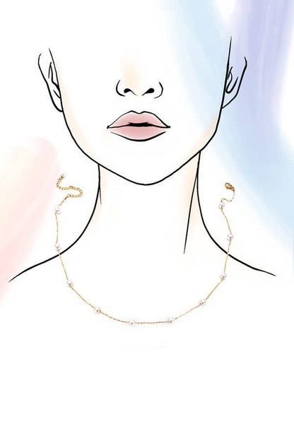 Gold Titanium Non-Tarnish Pearl Necklace