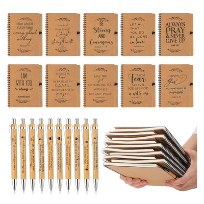 Inspirational notepad and pen set