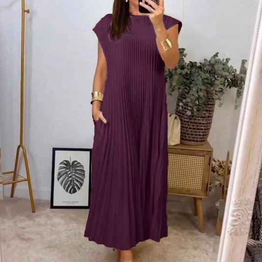Polly Pleated Maxi Dress
