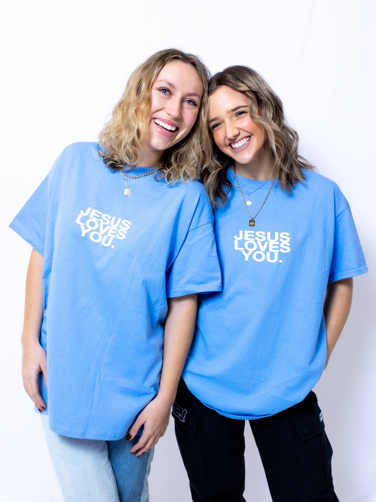 Jesus Loves You T- Shirt University Blue